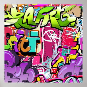 Fun Graffiti woord art home kantoor decor poster