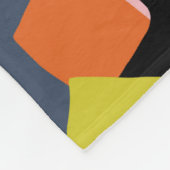 Fun grafische huizen abstract modern kalkgroen fleece deken (Hoek)