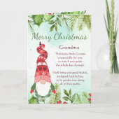 Fun Grandma Kerstkerst Lucky Gnome Card Kaart (Voorkant)