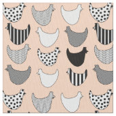 Fun Graphic Chickens Naadloos patroon Stof (Close Up)
