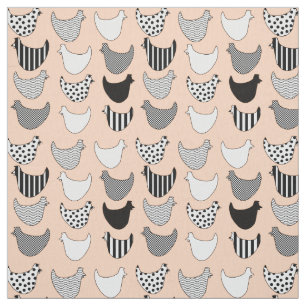 Fun Graphic Chickens Naadloos patroon Stof