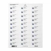 Fun Gray Cat Return Address Etiket (Full Sheet)