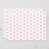 Fun Gray Pink Heart Foto van een meisje Baby showe Kaart (Achterkant)