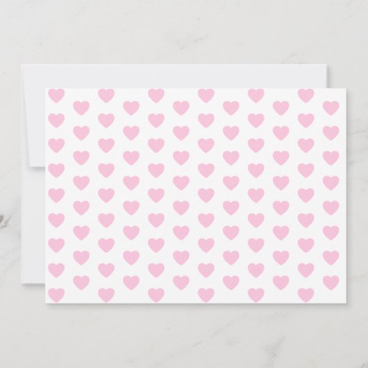 Fun Gray Pink Heart Foto van een meisje Baby showe Kaart (Achterkant)