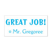 Fun "GREAT JOB!" Educator Rubber Stamp Zelfinktende Stempel (Design)