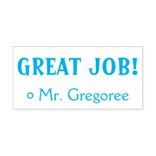 Fun "GREAT JOB!" Educator Rubber Stamp Zelfinktende Stempel