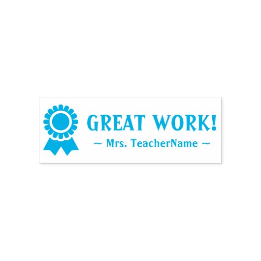 Fun "GREAT WORK!" Onderwijsassistent Rubberstempel Zelfinktende Stempel (Design)