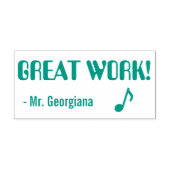 Fun "GREAT WORK!" + Rubber stempel van de onderwij (Design)