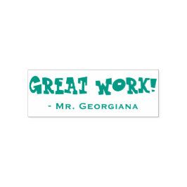 Fun "GREAT WORK!" + Rubberstempel van de leraar Zelfinktende Stempel