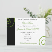 Fun Green Corporate Party Invitation Kaart (Staand voorkant)