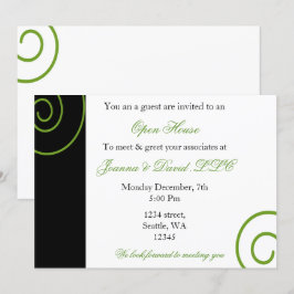 Fun Green Corporate Party Invitation Kaart