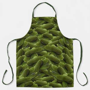 Fun Green Dill Pickles Pattern for Canners Schort
