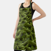 Fun Green Dill Pickles Pattern for Canners Schort (Insitu)