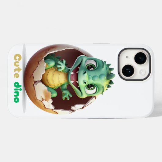 Fun Green Dino Case-Mate iPhone Case (Achterkant (horizontaal))