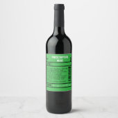 FUN GREEN  editable Wine Labels for WINE Wijn Etiket (Voorkant)