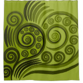 Fun Green Fern Frond Abstract Shower Curtain Douchegordijn (Voorkant)
