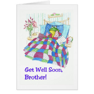 Fun Green Frog Get Well Binnenkort voor een zoon