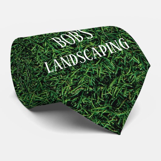 Fun Green Grass Landscaping Business Stropdas (Opgerold)