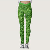 Fun Green Grass Pattern Leggings (Voorkant)