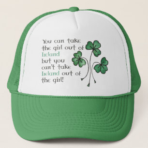 Fun Green Shamrocks Iers Meisje Trucker Pet