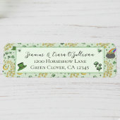 Fun Green St Patricks Day Ierse zegeningen Etiket