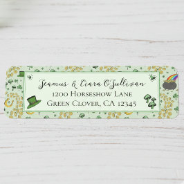Fun Green St Patricks Day Ierse zegeningen Etiket