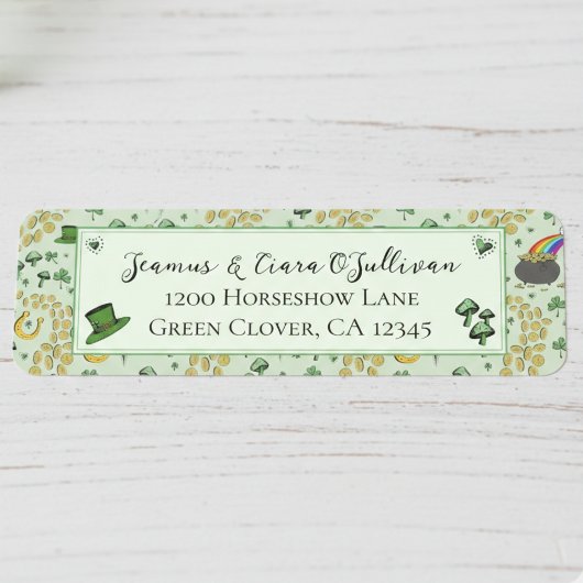 Fun Green St Patricks Day Ierse zegeningen Etiket