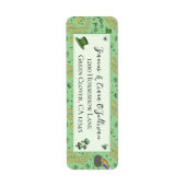 Fun Green St Patricks Day Ierse zegeningen Etiket (Voorkant)