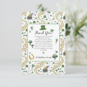 Fun Green St Patricks Day Ierse zegeningen Lunch Bedankkaart (Staand voorkant)