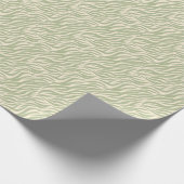 Fun Green Tiger Stripe Pattern Cadeaupapier (Hoek)