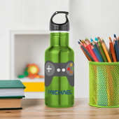 Fun Green Video Game Controller op maat Waterfles