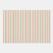 Fun Green, White, Red met kerst gewaardeerde patro Inpakpapier Vel (Voorkant 3)