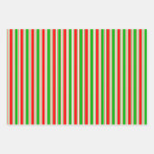 Fun Green, White, Red met kerst gewaardeerde patro Inpakpapier Vel (Voorkant 2)