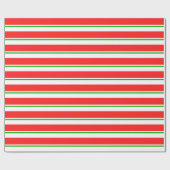 Fun Green, White, Red met kerst Thlepes Stripes Cadeaupapier (Vlak)