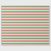 Fun Green, White, Red met kerst Thlepes Stripes Cadeaupapier (Vlak)
