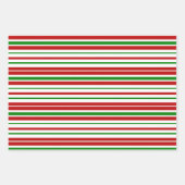 Fun Green, White, rood met kerstinstraling Inpakpapier Vel (Voorkant)