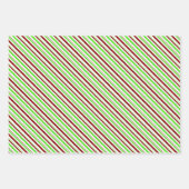Fun Green, White, rood met kerstinstraling Inpakpapier Vel (Voorkant 3)