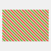 Fun Green, White, rood met kerstinstraling Inpakpapier Vel (Voorkant 2)