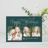 Fun Greeting EDITABLE COLOR Holiday Photo Card Feestdagenkaart (Staand voorkant)