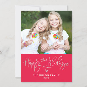 Fun Greeting EDITABLE COLOR Holiday Photo Card Feestdagenkaart