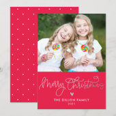 Fun Greeting EDITABLE COLOR Holiday Photo Card Feestdagenkaart (Voorkant / Achterkant)
