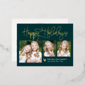 Fun Greeting Editable Color kerstBriefkaart Folie Feestdagen Briefkaart (Voorkant / Achterkant)