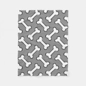 Fun Grey and White Botten Pattern Dog Blanket Fleece Deken (Voorkant)