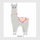 Fun Grey Llama Sticker (Vel)
