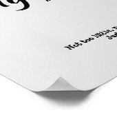 Fun Grey Swedish Lagom Definition Poster (Hoek)