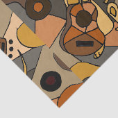 Fun Greyhound Dog die gitar Modern Art speelt Tissuepapier (Detail)