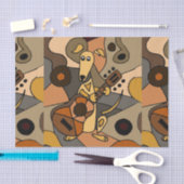 Fun Greyhound Dog die gitar Modern Art speelt Tissuepapier (Craft)