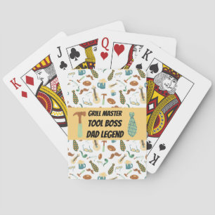 Fun GRILL MASTER TOOL BAAS PAP LEGENDE Pokerkaarten