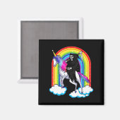 Fun Grim Reaper geeft een UNICORN Death Unicorn Ha Magneet (Voorkant / Achterkant)
