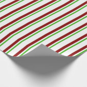 Fun-groen, wit, rood gekleurd kerstfeest geïnspire cadeaupapier (Hoek)